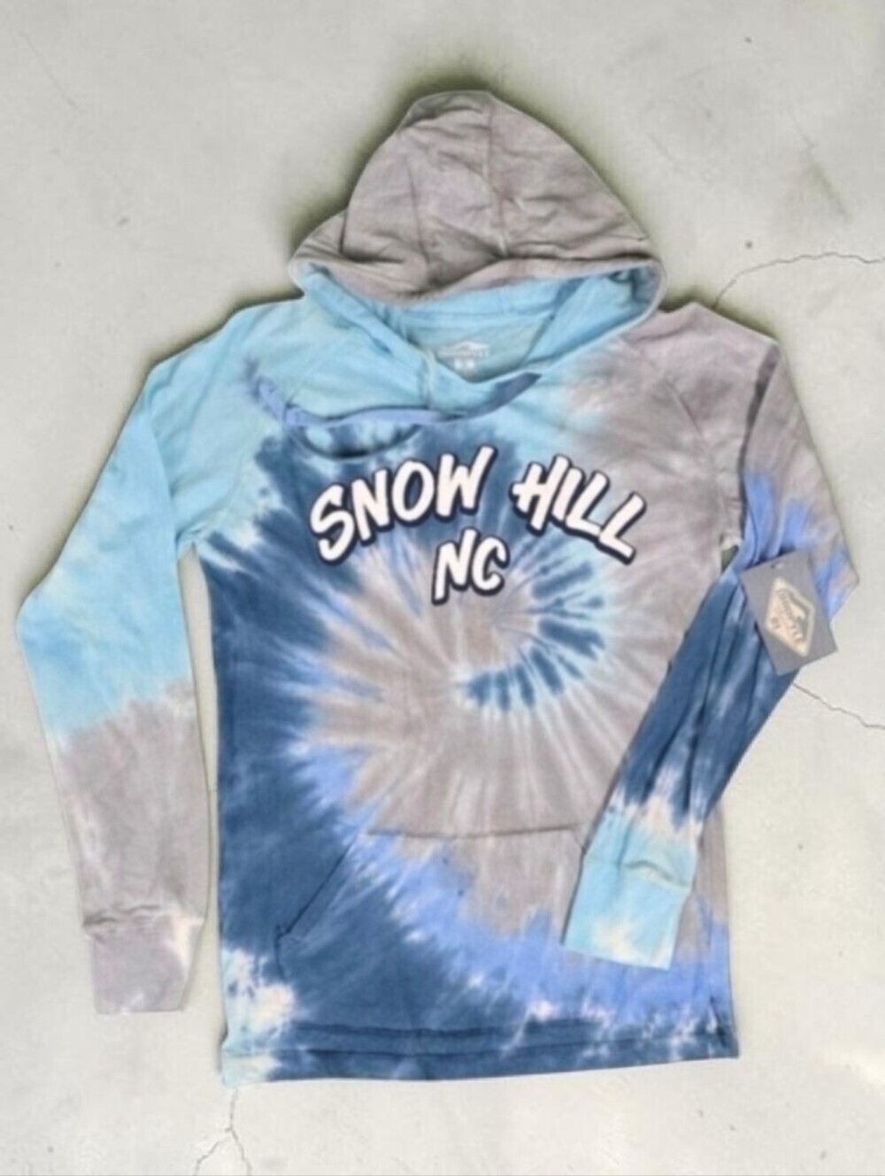 OHIOPYLE | 100% COTTON HOODED TYE DYED LIGHTWEIGHT LONG SLEEVE SHIRT w\ POCKET